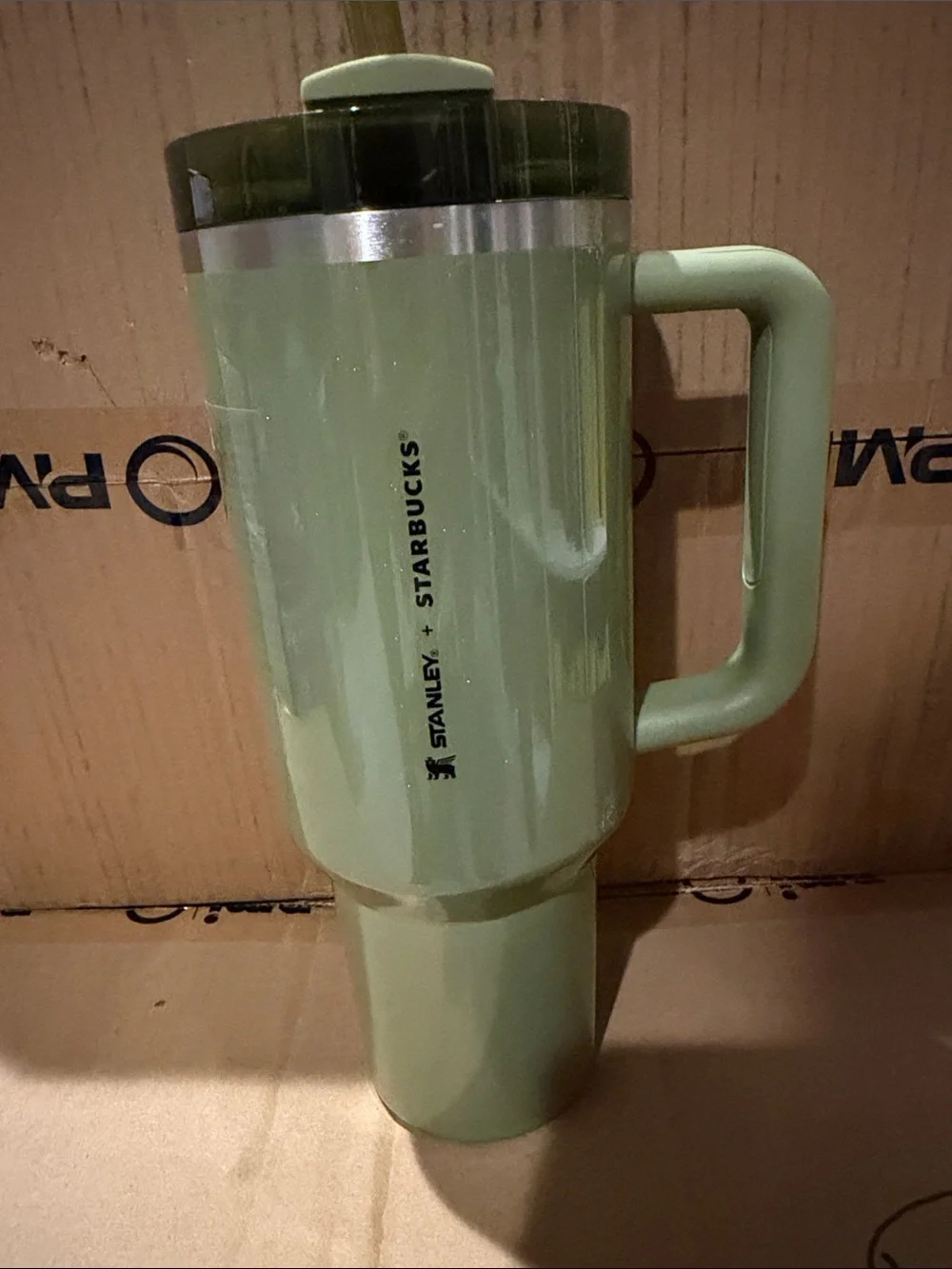 Starbucks Stanley Olive Green Travel Tumbler with Handle